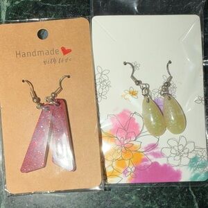 Two pairs of sparkly earrings